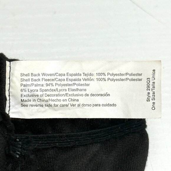 Isotoner Aris 115 Tech Touch Fleece Gloves One Size Gray Black - Picture 4 of 5